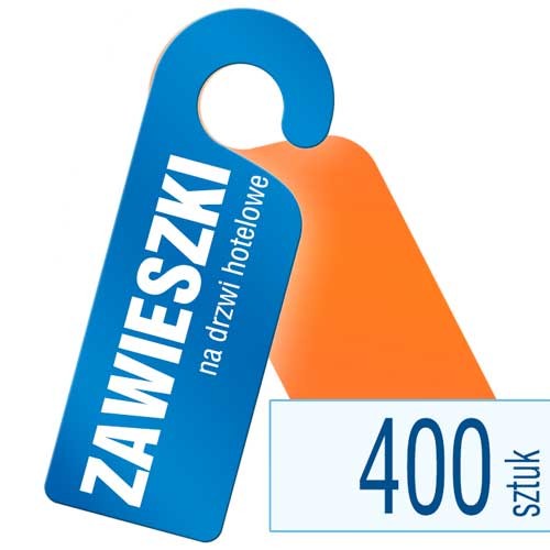 ZAWIESZKI na drzwi hotelowych - różne rodzaje papierów - 400 szt.