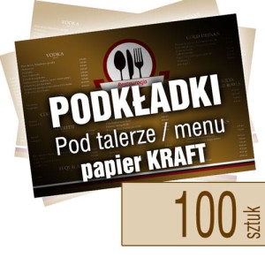 Podkładki pod talerze A3 - KRAFT - pakiet 100 szt.