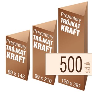 Prezenter TRÓJKĄTNY KRAFT - pakiet 500 szt.