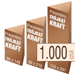 Prezenter TRÓJKĄTNY KRAFT - pakiet 1.000 szt.