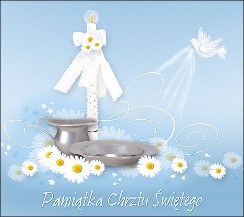 Opakowania okolicznościowe na pendrive i płyty - Digipack - Pamiątka Chrztu Świętego - CH 5007 D4P