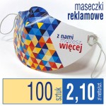 Maseczki kartonowe z nadrukiem - 100 szt. - 2,10 zł netto