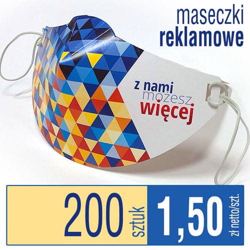 maseczki kartonowe z nadrukiem - 200 szt