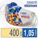 Maseczki kartonowe z nadrukiem - 400 szt. - 1,05 zł netto
