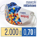 Maseczki kartonowe z nadrukiem - 2.000 szt. - 0,70 zł netto