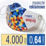 Maseczki kartonowe z nadrukiem - 4.000 szt. - 0,64 zł netto