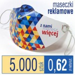 Maseczki kartonowe z nadrukiem - 5.000 szt. - 0,62 zł netto
