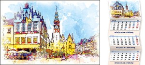 Kalendarze trójdzielne - wzór KTE-090