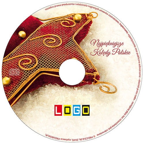 Płyty z kolędami w kopercie foliowej - BK-392- nadruk na płycie z LOGO