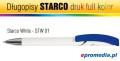 Długopisy STARCO WHITE z nadrukiem cyfrowym UV FULL KOLOR - kolorystyka STW 01