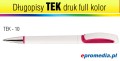 Długopisy TEK z nadrukiem cyfrowym UV FULL KOLOR - kolorystyka TEK 10