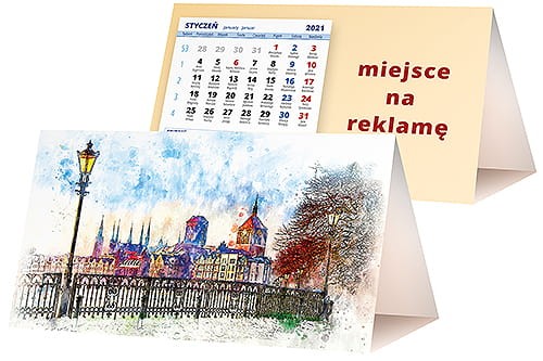 kalendarze biurkowe - piramidki - wzór KP2-044