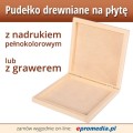 Pudełko drewniene z nadrukiem full kolor lub grawerem