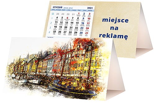 kalendarze biurkowe - piramidki - wzór KP2-084