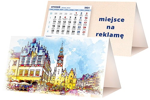 kalendarze biurkowe - piramidki - wzór KP2-090