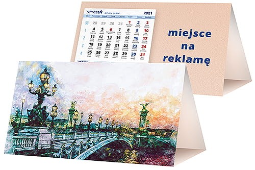 kalendarze biurkowe - piramidki - wzór KP2-129