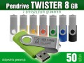 Pendrive Twister 8 GB z grawerem lub nadrukiem full kolor CMYK - pakiet 50 szt.