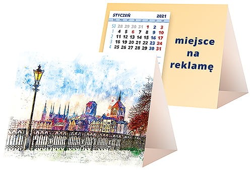 kalendarze biurkowe - piramidki - wzór KP1-044