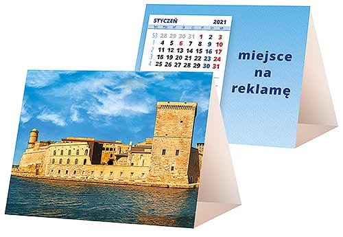 kalendarze biurkowe - piramidki - wzór KP1-057