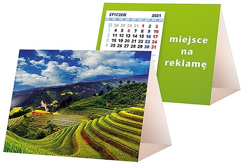 kalendarze biurkowe - piramidki - wzór KP1-074