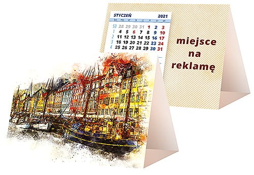 kalendarze biurkowe - piramidki - wzór KP1-084