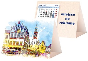 Kalendarze biurkowe - PIRAMIDKA mała - wzór KP1-090