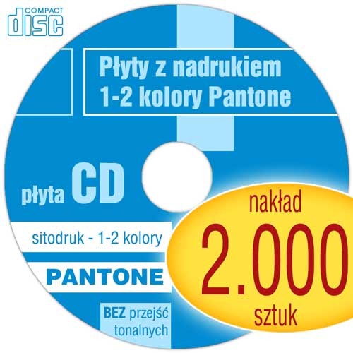 ncd_2000_sito12_1Płyty CD z nadrukiem sitodrukowym - biały + 1-2 kolory Pantone - 2.000 szt.