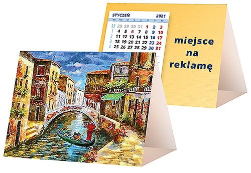 kalendarze biurkowe - piramidki - wzór KP1-101