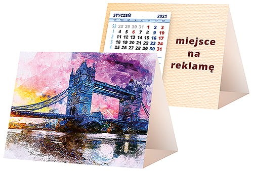 kalendarze biurkowe - piramidki - wzór KP1-120