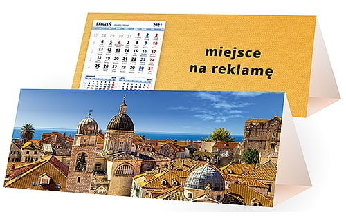 kalendarze biurkowe - piramidki - wzór KP3-077