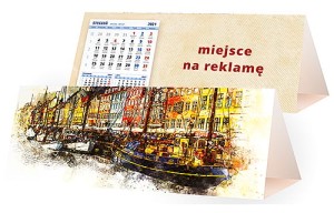 Kalendarze biurkowe - PIRAMIDKA duża - wzór KP3-084