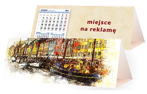 kalendarze biurkowe - piramidki - wzór KP3-084