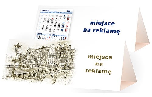 kalendarze biurkowe - piramidki - wzór KP3-104