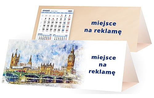kalendarze biurkowe - piramidki - wzór KP3-105