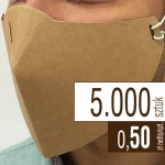 Maseczki kartonowe - brązowa Kraftliner - 5.000 szt. - 0,50 zł netto