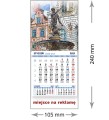 Kalendarze magnetyczne na lodówkę lub kalendarze ścienne MINI - wzór: KM1-010