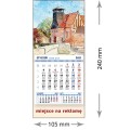 Kalendarze magnetyczne na lodówkę lub kalendarze ścienne MINI - wzór: KM1-022