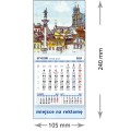 Kalendarze magnetyczne na lodówkę lub kalendarze ścienne MINI - wzór: KM1-028