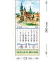 Kalendarze magnetyczne na lodówkę lub kalendarze ścienne MINI - wzór: KM1-033