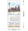 Kalendarze magnetyczne na lodówkę lub kalendarze ścienne MINI - wzór: KM1-044
