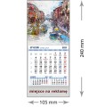 Kalendarze magnetyczne na lodówkę lub kalendarze ścienne MINI - wzór: KM1-050