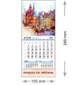 Kalendarze magnetyczne na lodówkę lub kalendarze ścienne MINI - wzór: KM1-061