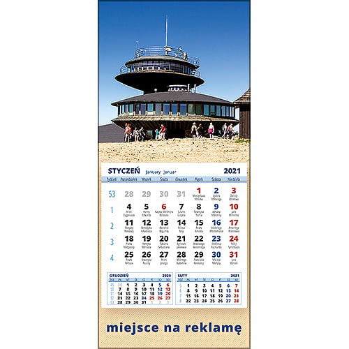 Kalendarze magnetyczne na lodówkę lub kalendarze ścienne MINI - wzór: KM1-063