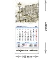 Kalendarze magnetyczne na lodówkę lub kalendarze ścienne MINI - wzór: KM1-104