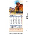 Kalendarze magnetyczne na lodówkę lub kalendarze ścienne MINI - wzór: KM1-123
