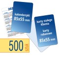 kalendarzyki kieszonkowe, karty stałego Klienta, karty rabatowe - pakiet 500 szt.