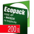 Ecopacki niskie 4P z nacięciem na książeczkę, jednołamowe, 1 płyta - druk pełnokolorowy - 200 szt.