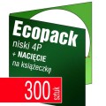 Ecopacki niskie 4P z nacięciem na książeczkę, jednołamowe, 1 płyta - druk pełnokolorowy - 300 szt.