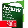 Ecopacki niskie 4P z nacięciem na książeczkę, jednołamowe, 1 płyta - druk pełnokolorowy - 500 szt.