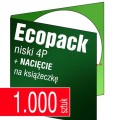 Ecopacki niskie 4P z nacięciem na książeczkę, jednołamowe, 1 płyta - druk pełnokolorowy - 1.000 szt.